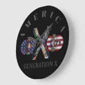 1973 Generation X American Skateboard Große Wanduhr (Winkel)