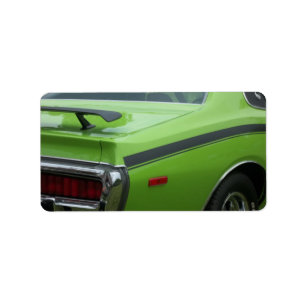 1973 grünes Dodge-Ladegerät Adressaufkleber