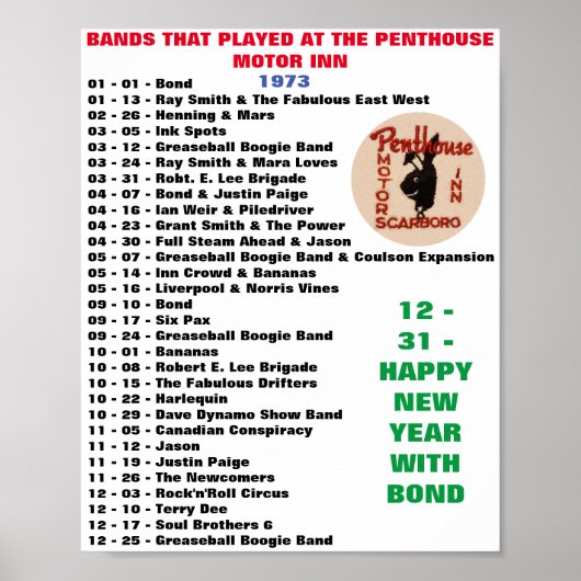 1973 - PENTHOUSE POSTER (Vorne)