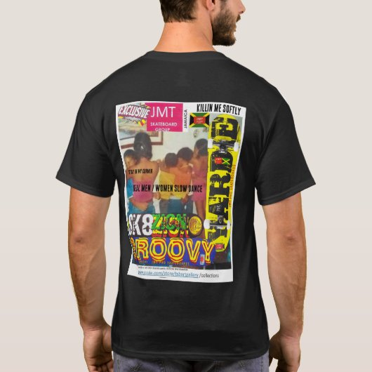 1973 REAL MEN SLOW DANCE Basic Dunkles T-Shirt (Rückseite)