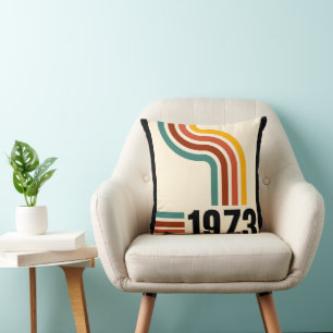 1973 Retro Streifen Vintage  Kissen