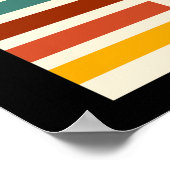 1973 Retro Stripes Vintage Poster (Ecke)