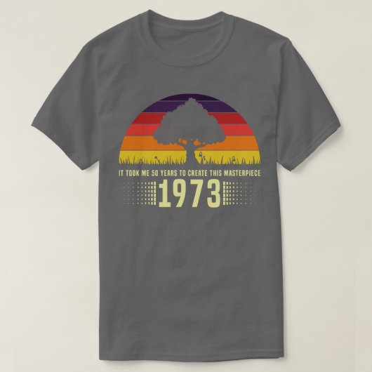 1973 Retro Sunset Masterpiece 50. Geburtstag T-Shirt (Design vorne)