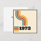 1973 Retro Vintage Poster Geburtstag oder Wiederse Dankeskarte (Vorne/Hinten)