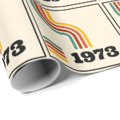 1973 Retro Vintage Poster Geburtstag oder Wiederse Geschenkpapier (Rolleneckpunkt)