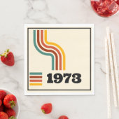 1973 Retro Vintage Poster Geburtstag oder Wiederse Serviette (Beispiel)