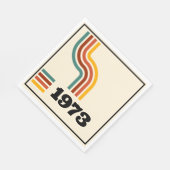 1973 Retro Vintage Poster Geburtstag oder Wiederse Serviette (Ecke)