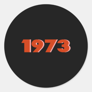 1973 RUNDER AUFKLEBER