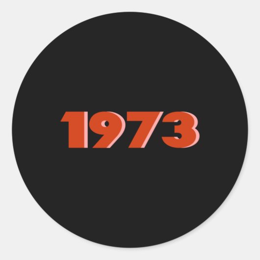 1973 RUNDER AUFKLEBER (Vorderseite)