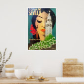 1973 Sevilla Feria de Sevilla Vintag Poster (Küche)