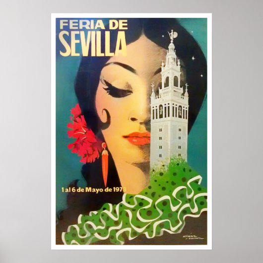 1973 Sevilla Feria de Sevilla Vintag Poster (Vorne)
