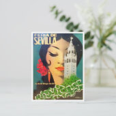 1973 Sevilla Feria de Sevilla Vintag Postkarte (Stehend Vorderseite)