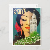 1973 Sevilla Feria de Sevilla Vintag Postkarte (Vorne/Hinten)