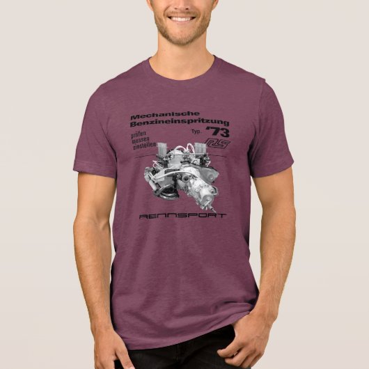 1973 TYP RS 2,7L MFI Check Measure Adjust Tri-Blend Shirt (Vorderseite)