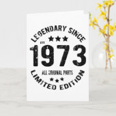 1973 Vintager Geburtstag Karte (Gelbe Blume)