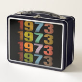 1973 VINTAGES RETRO-GESCHENK METALL BROTDOSE (Vorderseite)