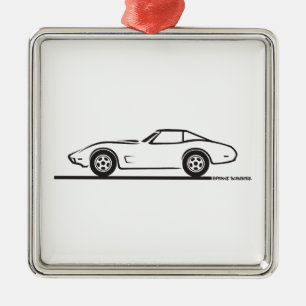 1974 1975 1976 1978 Chevrolet Corvette Hard Top T Ornament Aus Metall
