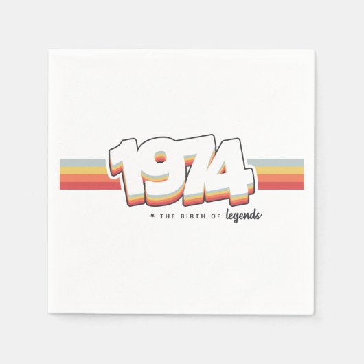 1974 Die Geburt von Legenden Serviette (Vorderseite)