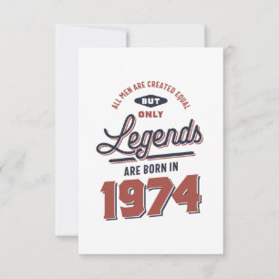 1974 geboren Geburtstag RSVP Karte