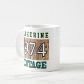 1974 Geburtsjahr - Geburtstagsfeier Kaffeetasse (Vorderseite Links)