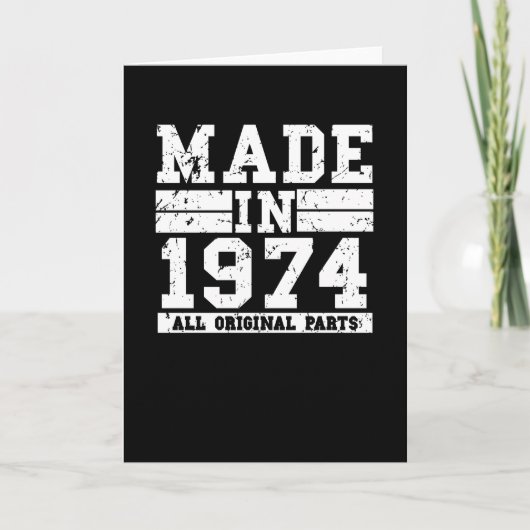 1974 Geburtstag Vintages Sprichwort Karte (Vorderseite)
