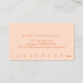 1974 Gradient Minimal Loyalty Coffee Punchcard Treuekarte (Rückseite)