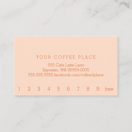 1974 Gradient Minimal Loyalty Coffee Punchcard Treuekarte (Rückseite)