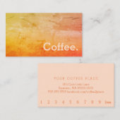 1974 Gradient Minimal Loyalty Coffee Punchcard Treuekarte (Vorne/Hinten)