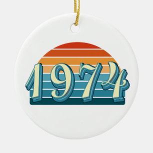 1974 Jahrgang 50. Geburtstag Keramik Ornament