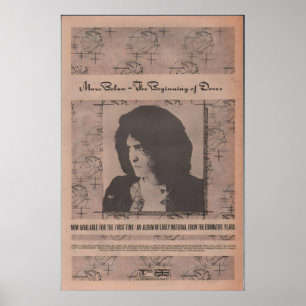 1974 Plakat T.REX Tyrannosaurus Rex Marc Bolan