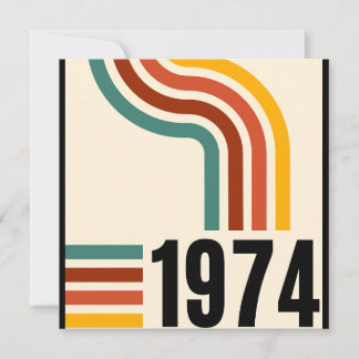 1974 Retro Vintage Poster 50. Geburtstag Einladung