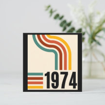 1974 Retro Vintage Poster 50. Geburtstag