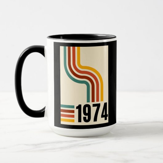 1974 Retro Vintage Poster Tasse (Links)