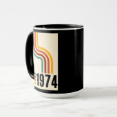 1974 Retro Vintage Poster Tasse (Vorderseite Links)