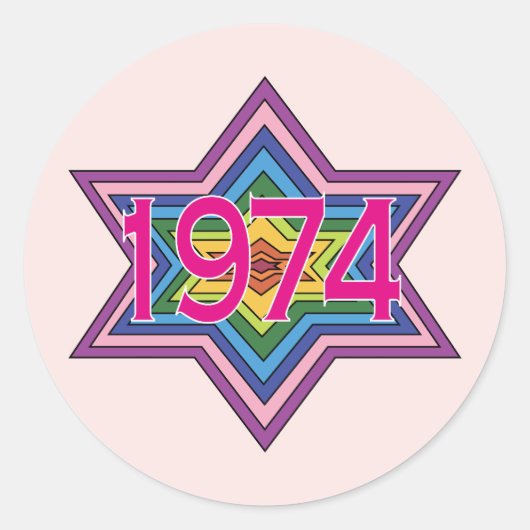 1974 RUNDER AUFKLEBER (Vorderseite)