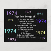 1974 Songs Postkarte (Vorderseite)