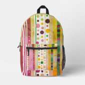 1974 Streifen Punkte Bedruckter Rucksack (Vorderseite)