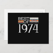 1974 Vintag 46. Geburtstagsgeschenk Postkarte (Vorne/Hinten)