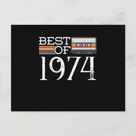 1974 Vintag 46. Geburtstagsgeschenk Postkarte (Vorderseite)