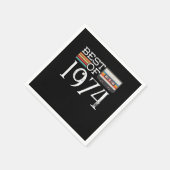 1974 Vintag 46. Geburtstagsgeschenk Serviette (Ecke)