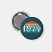 1974 Vintag 50. Geburtstag Magnet (Vorderseite/Rückseite)
