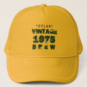 1975 40. oder irgendein Geburtstag VINTAGES BREW Truckerkappe