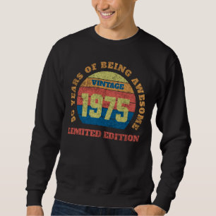 1975 50 Jahre Phantastisch Vintag Geboren Sweatshirt