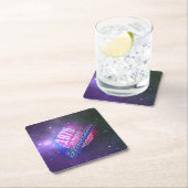 1975 — 50 Jahre Phantastischer "Grunge"-Look Rechteckiger Pappuntersetzer (Vor Ort)