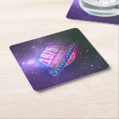 1975 — 50 Jahre Phantastischer "Grunge"-Look Rechteckiger Pappuntersetzer (angewinkelt)