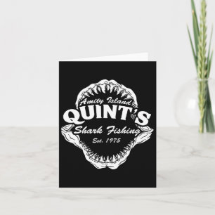 1975 Amity Island Quint's Shark Fishing Clic Retro Karte