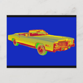 1975 Cadillac Eldorado Convertible Pop Art Postkarte