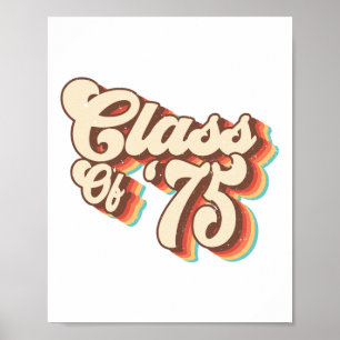 1975 Cl Wiedersehen Retro Cl von 75 Schulabschluss Poster