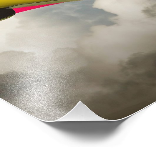 1975 Corvette Stingray mit amerikanischer Flagge Fotodruck (Ecke)