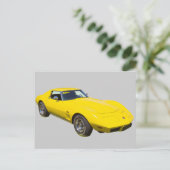 1975 Corvette Stingray Sports Car Postkarte (Stehend Vorderseite)